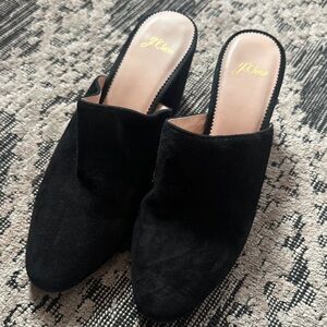 J. Crew Black Suede Women's Mules